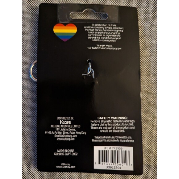 Disney Pride Collection 2023 Mickey Mouse Head Key Chain - Picture 2 of 2